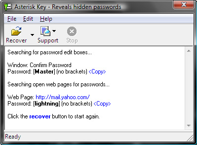 windows asterisk password revealer